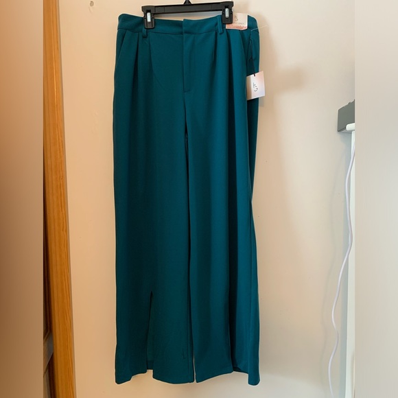 Happily Grey Women's Wide Leg Dress Trouser Pants - Turquoise size 9 - Picture 1 of 14